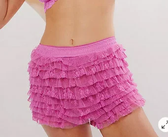 Nigikala Sexy Beach Hot Pants Lotus Side Wave Solid-Colored Lolita Low-Rise Shorts Skirt Girl