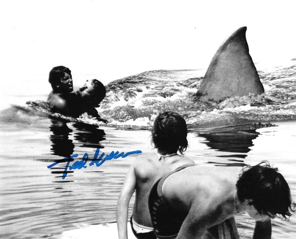 * TED GROSSMAN * signed 8x10 Photo Poster painting * JAWS * PROOF * * 7