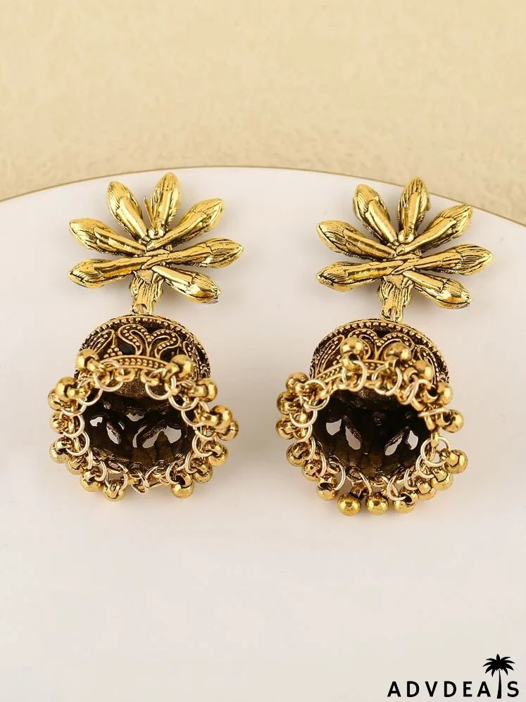 Peacock Design Jhumka Drop Earrings