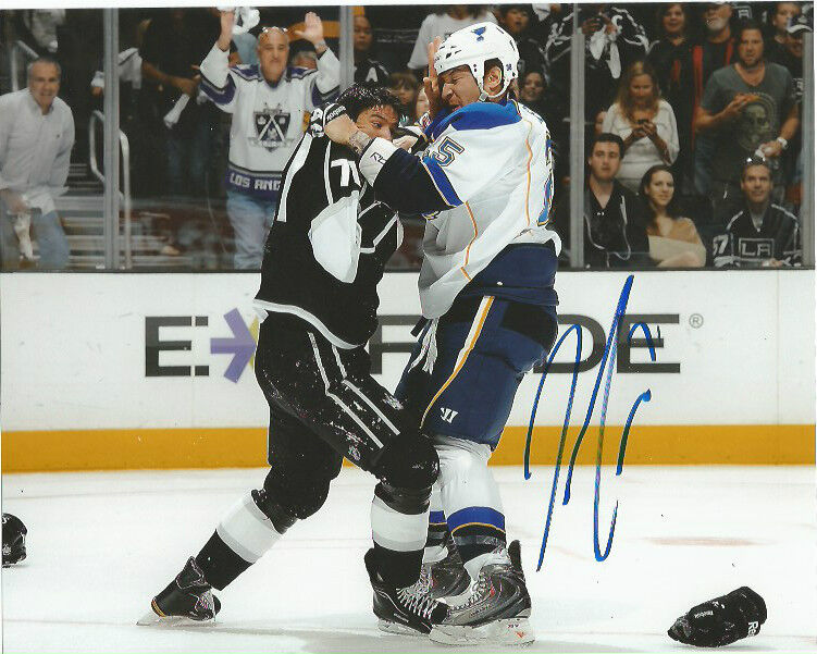 Los Angeles Kings Jordan Nolan Fight Signed Autographed 8x10 Photo Poster painting COA A