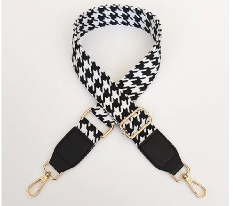 Houndstooth Shoulder Bag Accessory Strap Adjustable Wide Shoulder Strap Single Shoulder Crossbody Stylish Bag Accessories Color Package Strap