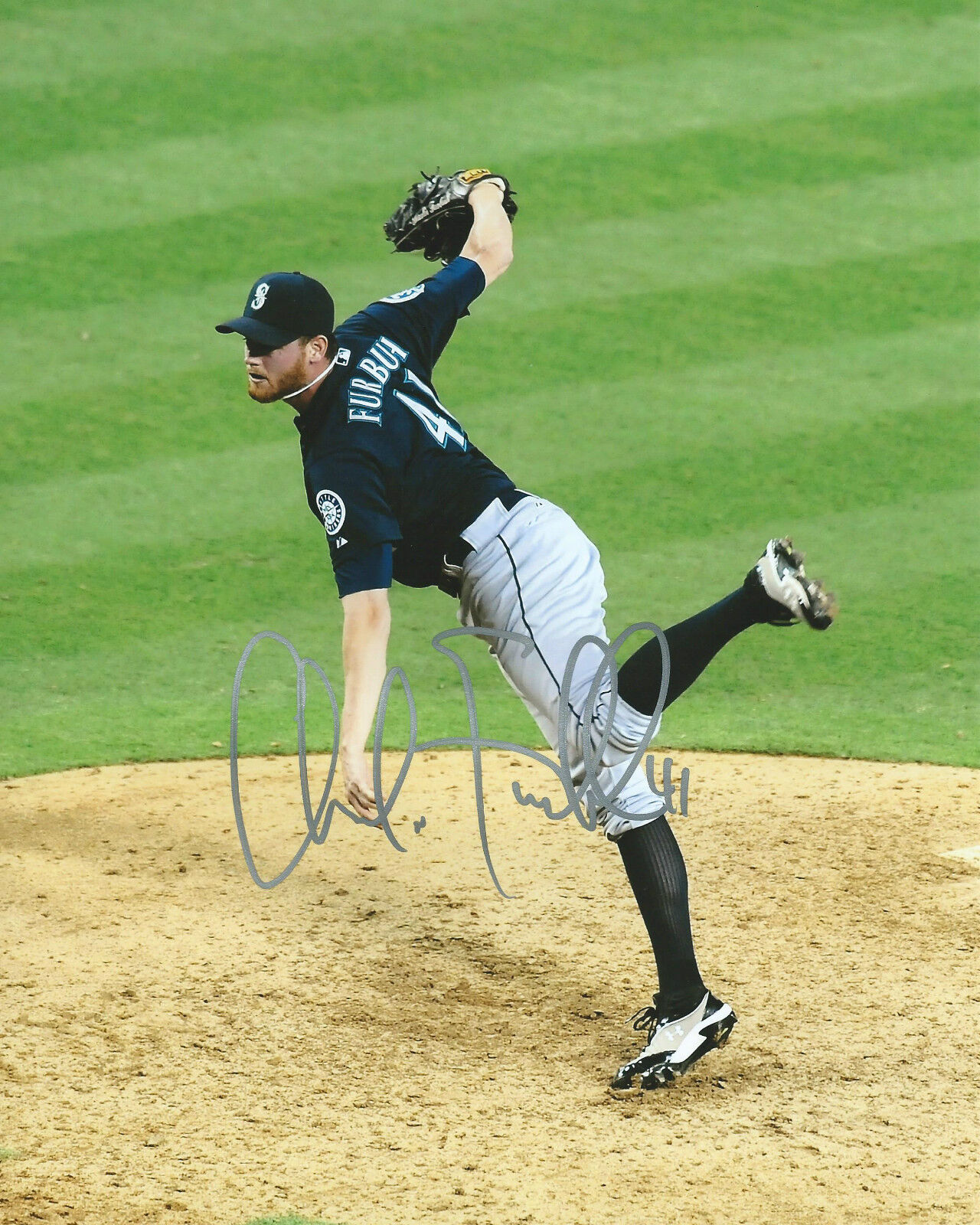 **GFA Seattle Mariners *CHARLIE FURBUSH* Signed 8x10 Photo Poster painting C3 COA**