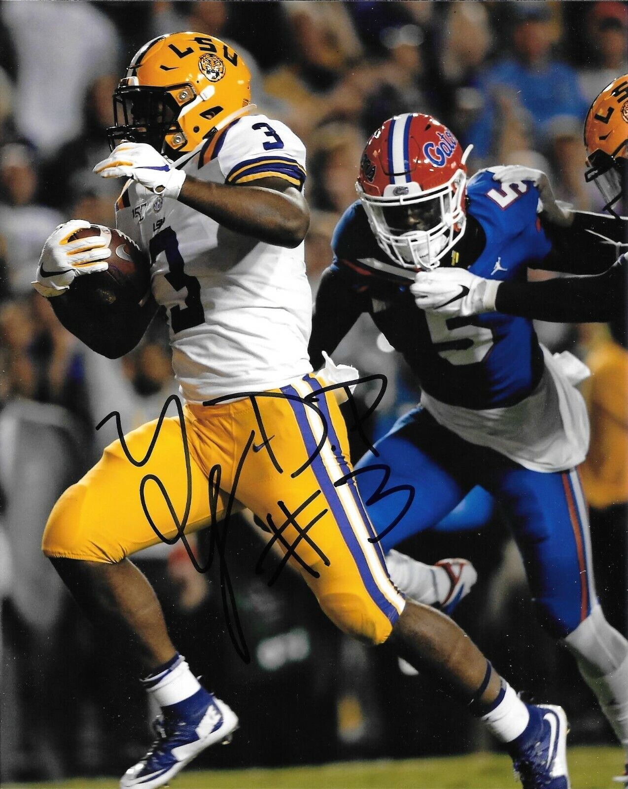 TYRION DAVIS-PRICE HAND SIGNED LSU TIGERS 8X10 Photo Poster painting W/COA