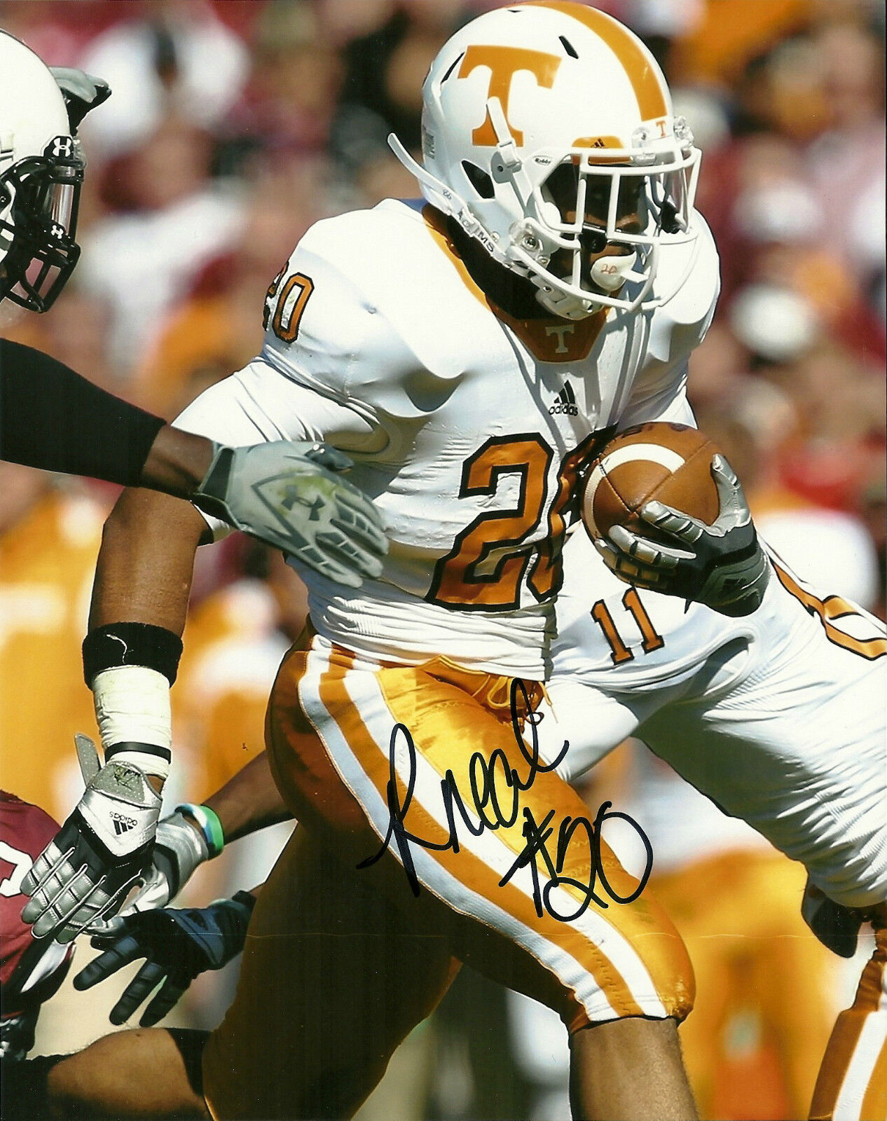 RAJION NEAL HAND SIGNED TENNESSEE VOLUNTEERS 8X10 Photo Poster painting W/COA