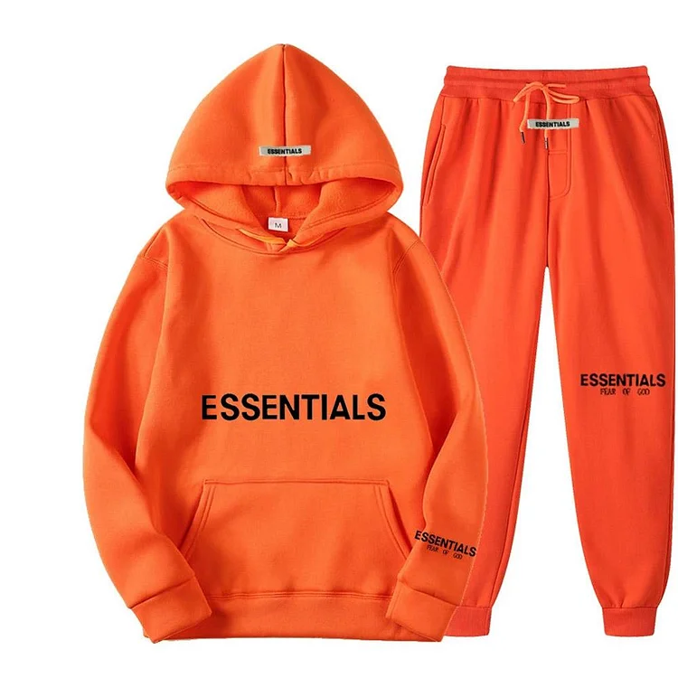 Fear Of God Fog Essentials Hoodie & Sweatpant 2 Piece Set For Men And Women