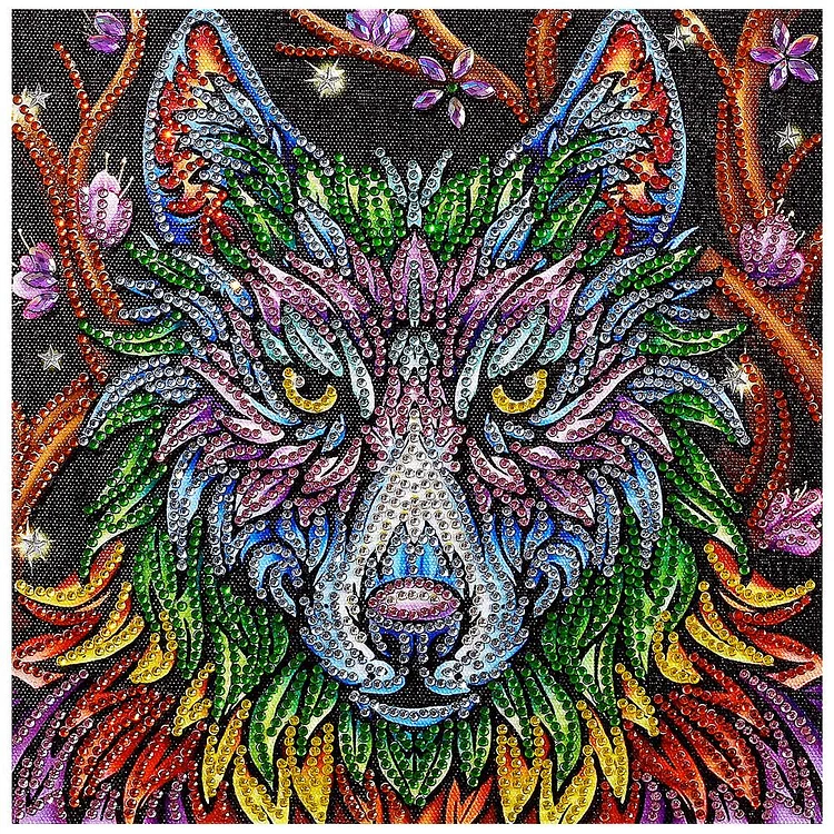 Wolf Special Part Drill Diamond Painting 30X30CM(Canvas) gbfke