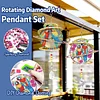 2pcs DIY Diamond Painting Parrot Wind Chimes Crystal Window Suncatcher Craft Set Birthday Gifts Home Garden Decor
