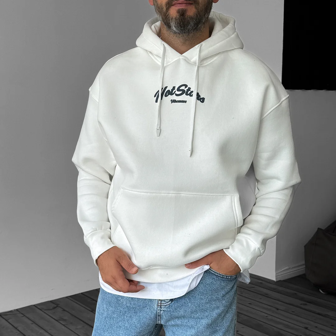 Men's Oversized Lettering Hoodie