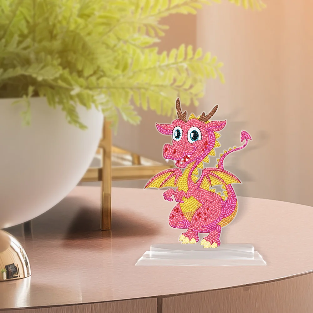 DIY Crystal Diamond Ornament Acrylic Multi-Color Dragon Kids Gift (5#)