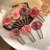 Stylish Dried Rose U Shape Hair Pins