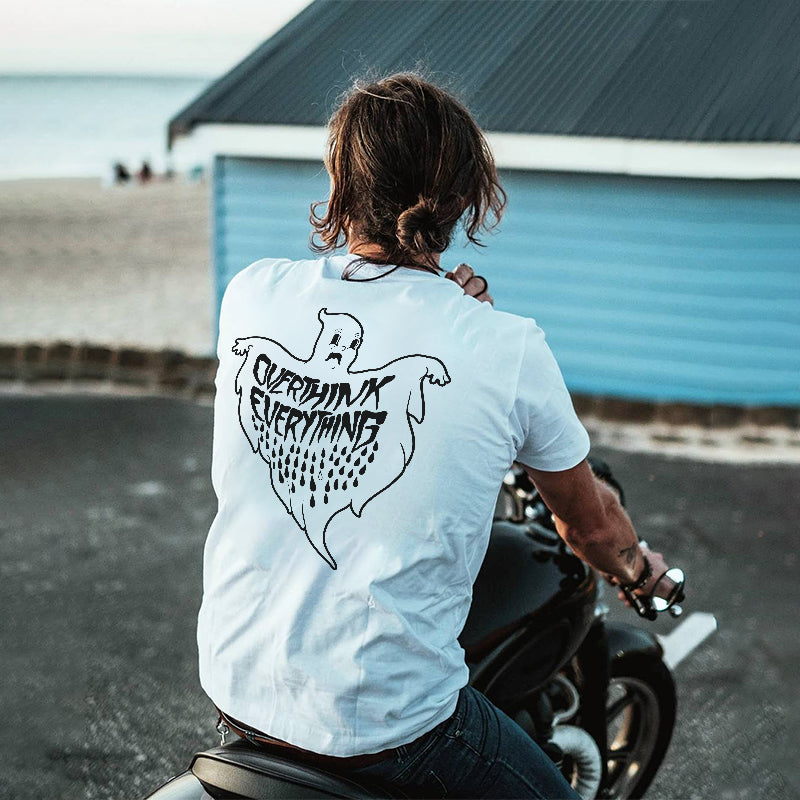 Overthink Everything Printed Ghost Casual T-shirt