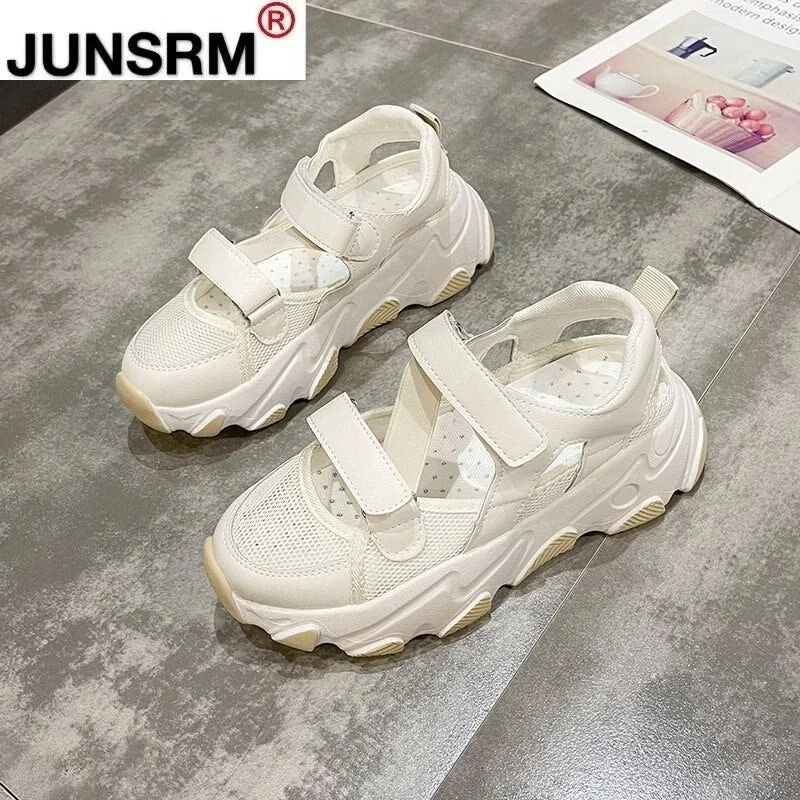 Summer 2021 Breathable Mesh Wedge Heel Women Shoes Casual Sneakers Sandals Women Thick-soled Non-slip Sandals Comfortable Shoes