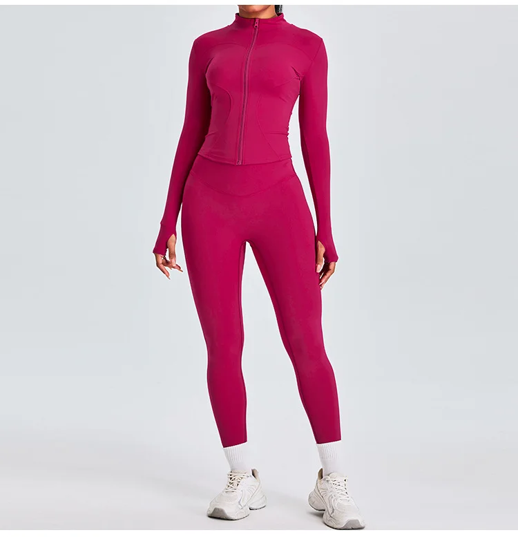 PASUXI Active Wear Sets for Women -Workout Clothes Gym Wear TracksuitsYoga Jogging Track Outfit Legging Jacket 2 Pieces Set huanwei