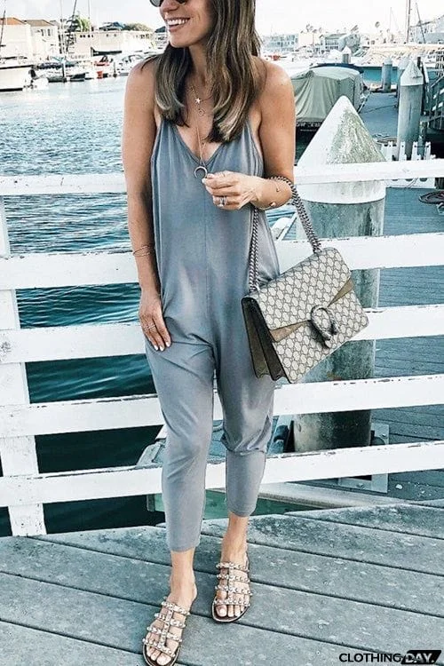 Pockets Slip Jumpsuit