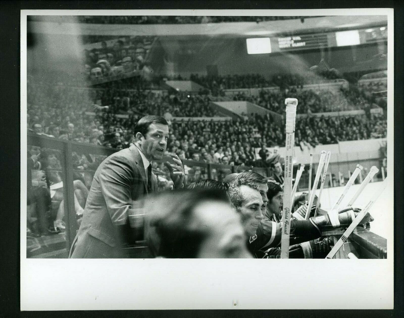 Bernie Geoffrion New York Rangers coach circa 1968 Press Original Photo Poster painting 1a1a