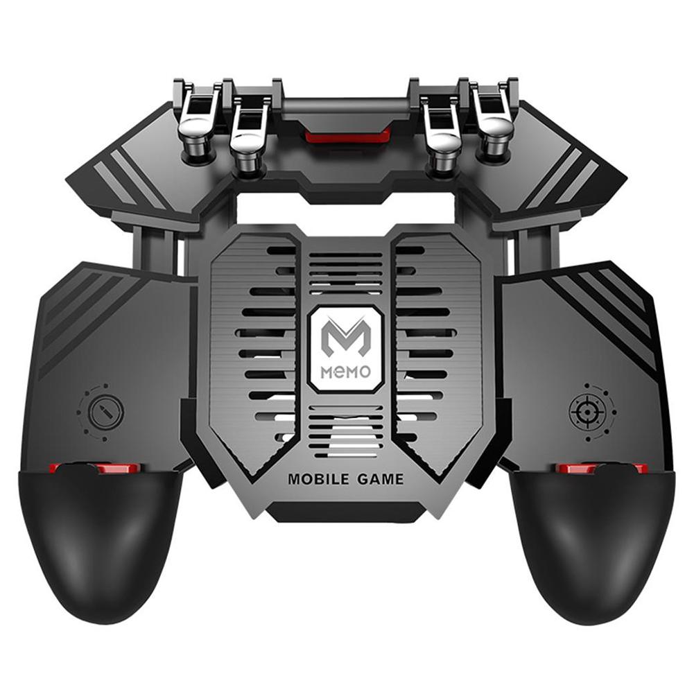

AK77 Six Finger Mobile Game Gamepad Joystick w/Dual Fan for PUBG (1200mAh), 501 Original