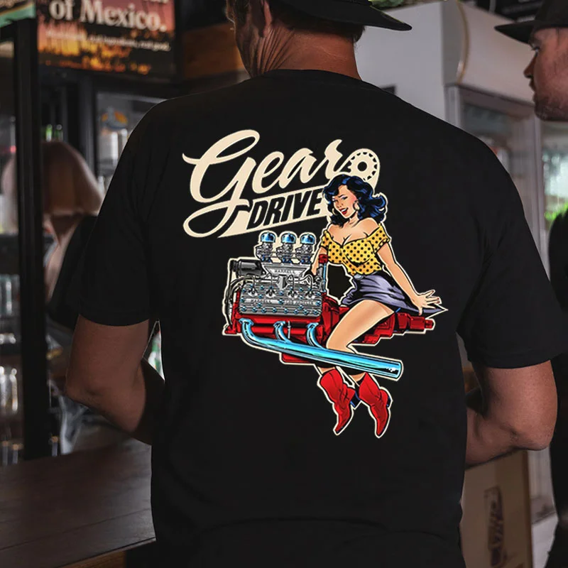 GEAR DRIVE Sexy Lady Print Men's T-shirt