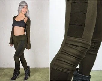 pornhint Pornhint Forest Cyberpunk Leggings Rave Outfit Sacred Geometry Trouser black Print Rave Wear Women Leggings Yoga Pant Post Apocalyptic Pattern Tights