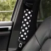 Elasticity Black and White Polka Dot Car Seat Cover Bowknot Pillow Cushion