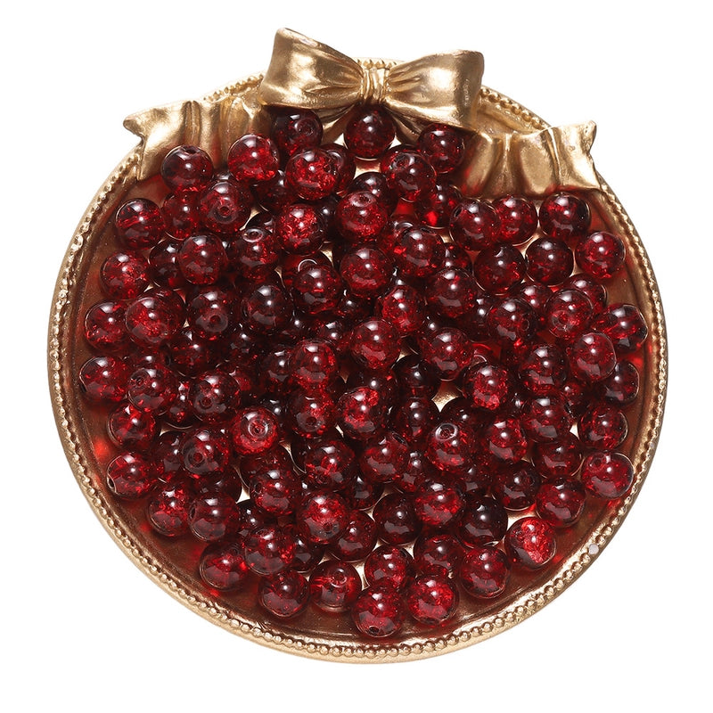 50 PCS/Package Diameter 10mm Diameter 4mm Diameter 8mm Glass Solid Color Jewelry Accessories