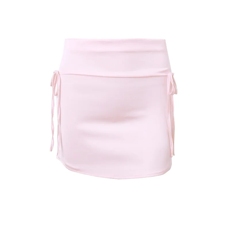 Brownm Brownm Summer New Women's Fashion Sexy Lace With Low Waist Wrapped Hip Skirt Short Skirt