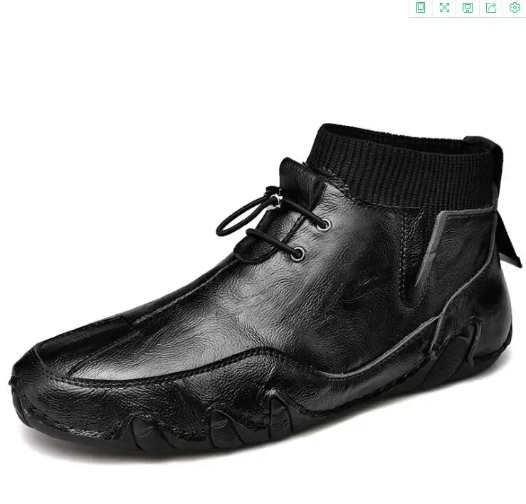 Geswet shoes for mens dress Ankle Boots for Men Outdoor Light Casual Leather Shoes Winter Luxury Men Shoes Male Waterproof Snow Boots 2025 High Top Sneakers