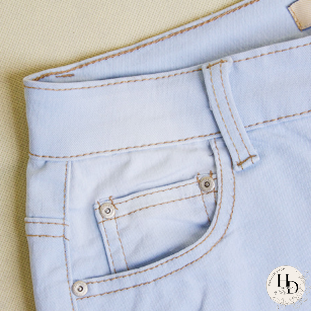 Fashion-Spring And Summer Hot Selling Small Leg Pants Broken Holes Stretch Slim Body