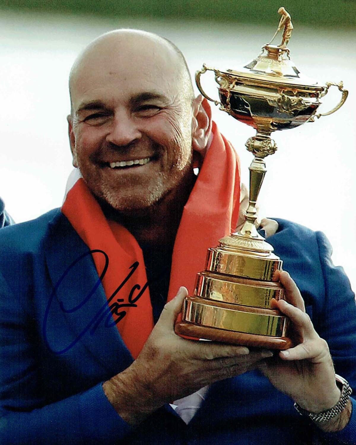 Thomas BJORN 2018 Golf Ryder Cup Captain Signed 10x8 Photo Poster painting 5 Autograph AFTAL COA