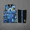 2025 Brazil Pre-Match Training Blue Vest+Shorts Football1:1 Thai Quality