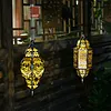 Solar Lantern Outdoor Garden Hanging Light Iron Hollow Design