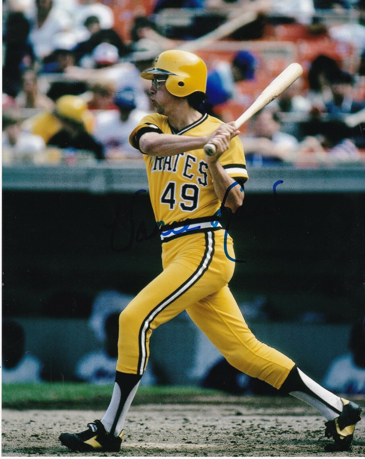 VANCE LAW PITTSBURGH PIRATES ACTION SIGNED 8x10