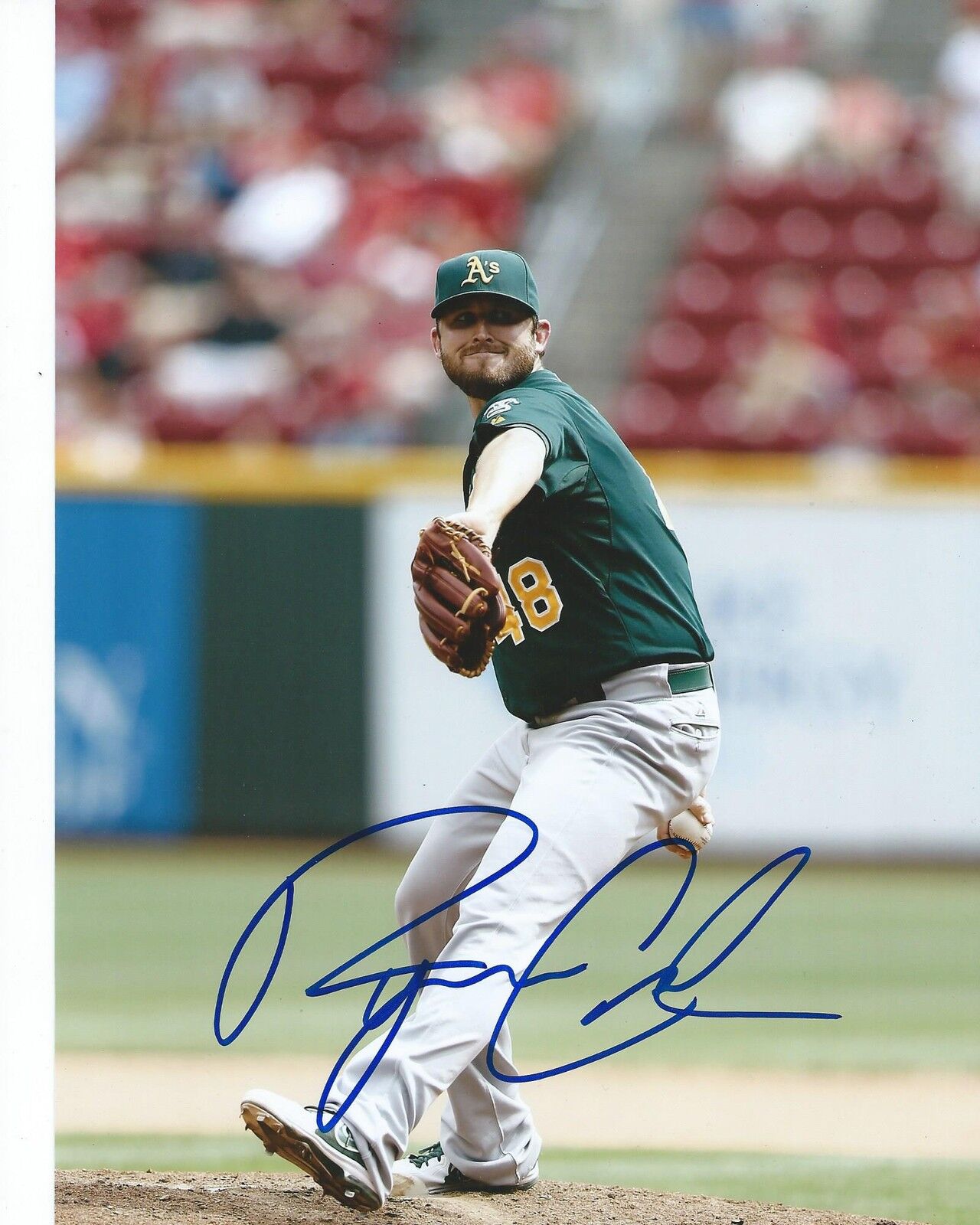 **GFA Oakland Athletics *RYAN COOK* Signed 8x10 Photo Poster painting R1 COA**