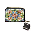 (US Local)Diamond Painting Card Holder Coin Purse Diamond Art Wallet for Women (Mandala)