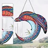 (US Only)Special Shaped Diamond Painting Makeup Mirror Kit Dolphin Crystal Diamond Mirror
