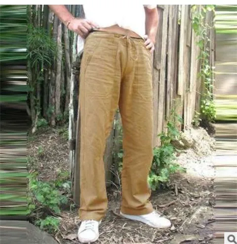 Uveng Uveng Men's Slacks Colored Straight-Fitting Simple Sweatpants Joggers Pocket-Decorated Drawstrings