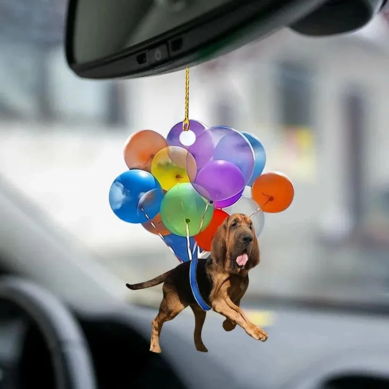 VigorDaily Bloodhound Fly With Bubbles Car Hanging Ornament BC083
