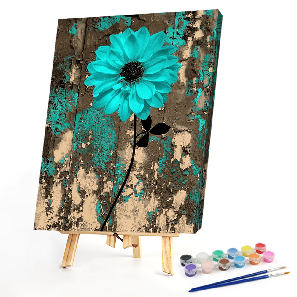 

40*50CM - Paint By Numbers - Blue Chrysanthemum, 501 Original
