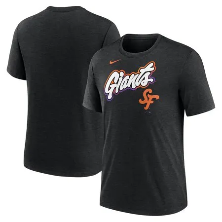 Men's San Francisco Giants  Heather Black 2025 City Connect Tri-Blend T-Shirt