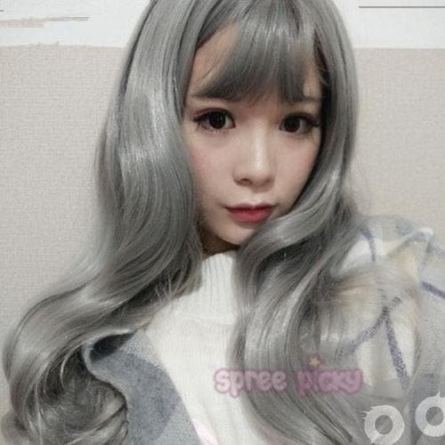 Grey Harajuku Lolita Long Wig SP166219