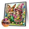 Diamond Painting -DIY Full Round Drill Easter Flower Bunny
