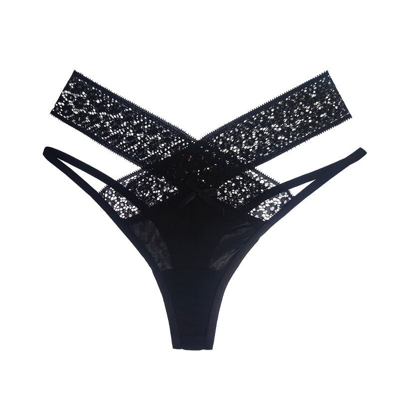 CINOON New Women Sexy Lace Panties Low-waist Underwear Thong Female G String Breathable Lingerie Hollow out Solid Intimates