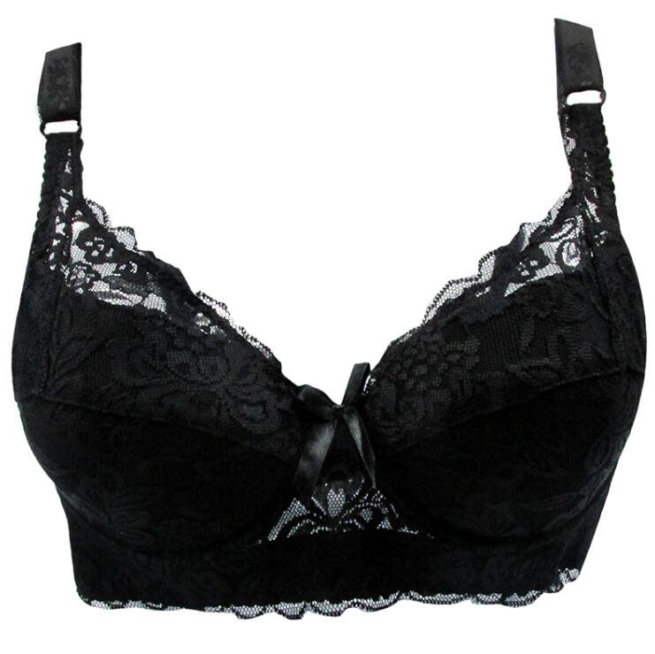 Plus Size 40 42 44 Lace Bras for Women's Bralette Crop Top Underwear Sexy Lingerie Push Up Brassiere Girl