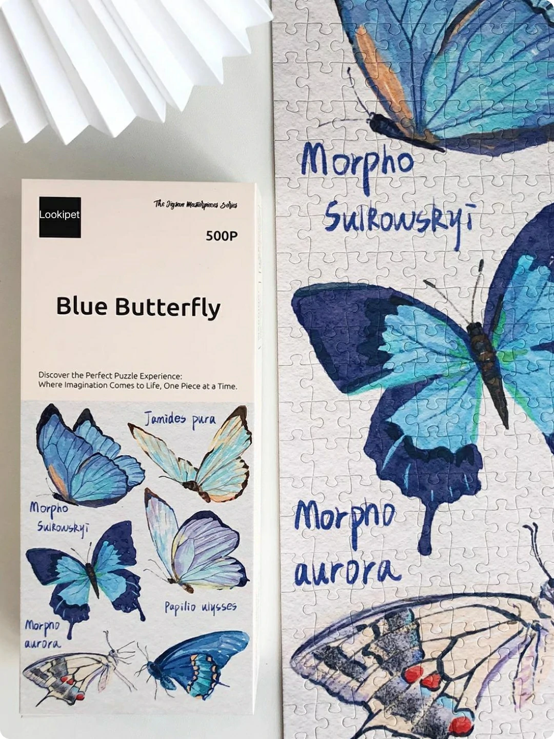 Blue Butterfly Jigsaw Puzzle