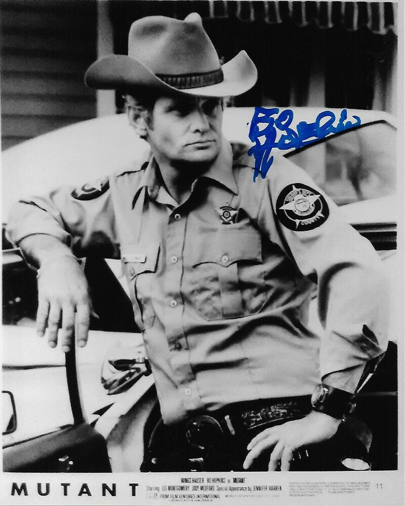 Bo Hopkins Mutant original Autographed 8X10 Photo Poster painting