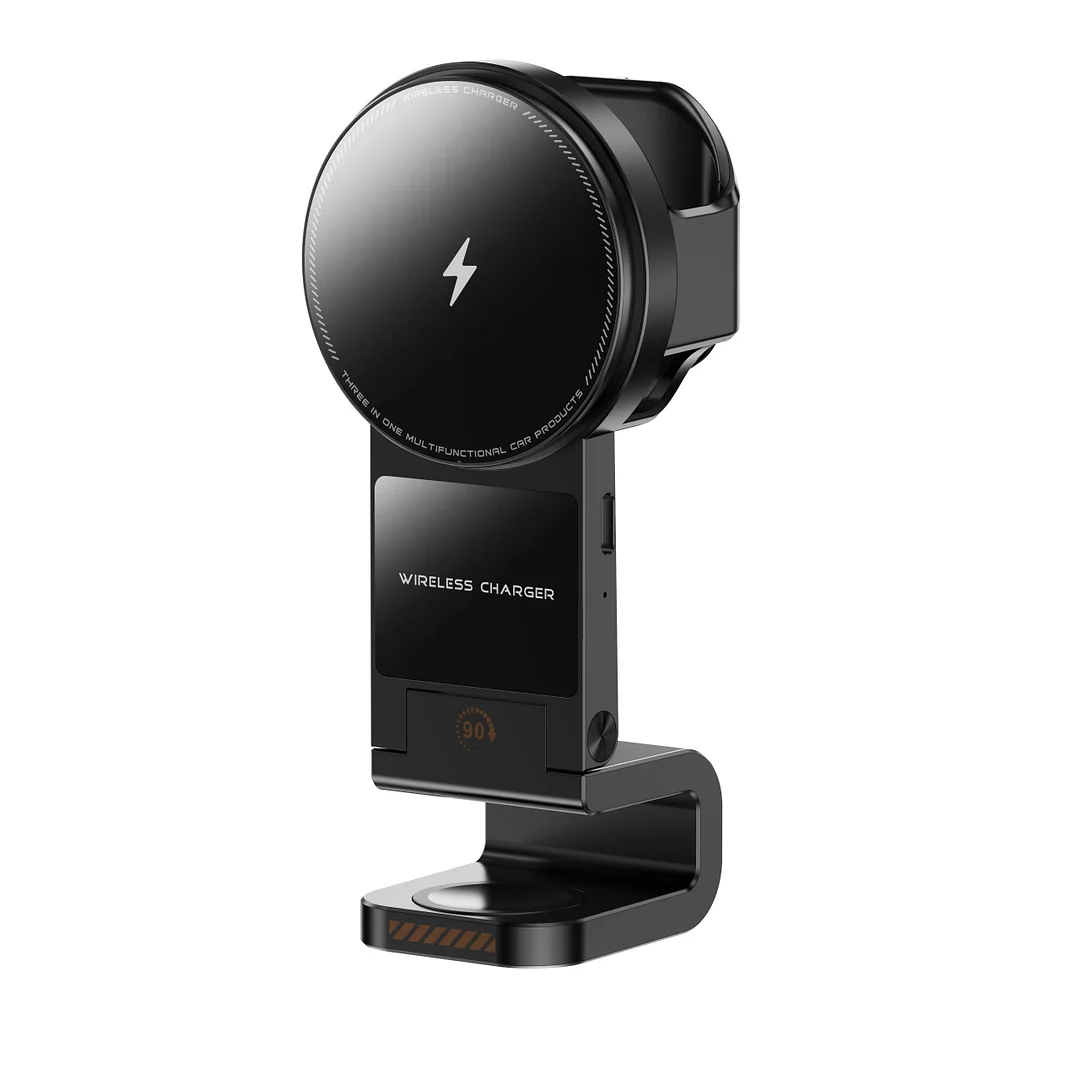 2025 The first 3-in-1 Fast Charging Car 15W Wireless Charger Super Strong Magnetic Attraction For Phone Headphones and Watches