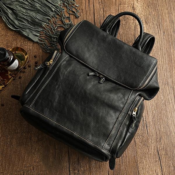 Leather Large-Capacity Retro Handmade Travel Backpack