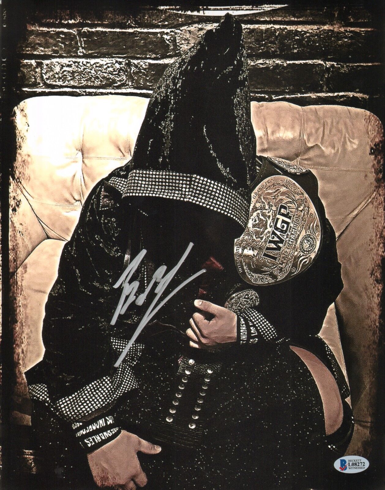 Evil Signed 11x14 Photo Poster painting BAS Beckett COA New Japan Pro Wrestling Picture Auto'd 3