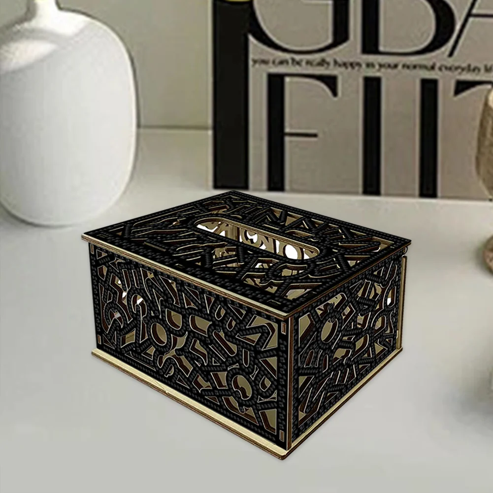 Diamond Painting Paper Towel Holder Napkin Dispenser for Beginners (Black)