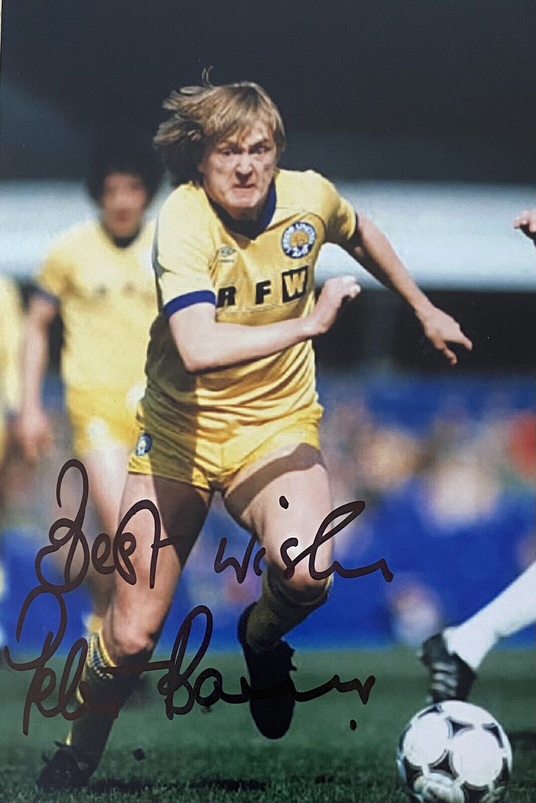 Peter Barnes Genuine Hand Signed Leeds United 6X4 Photo Poster painting