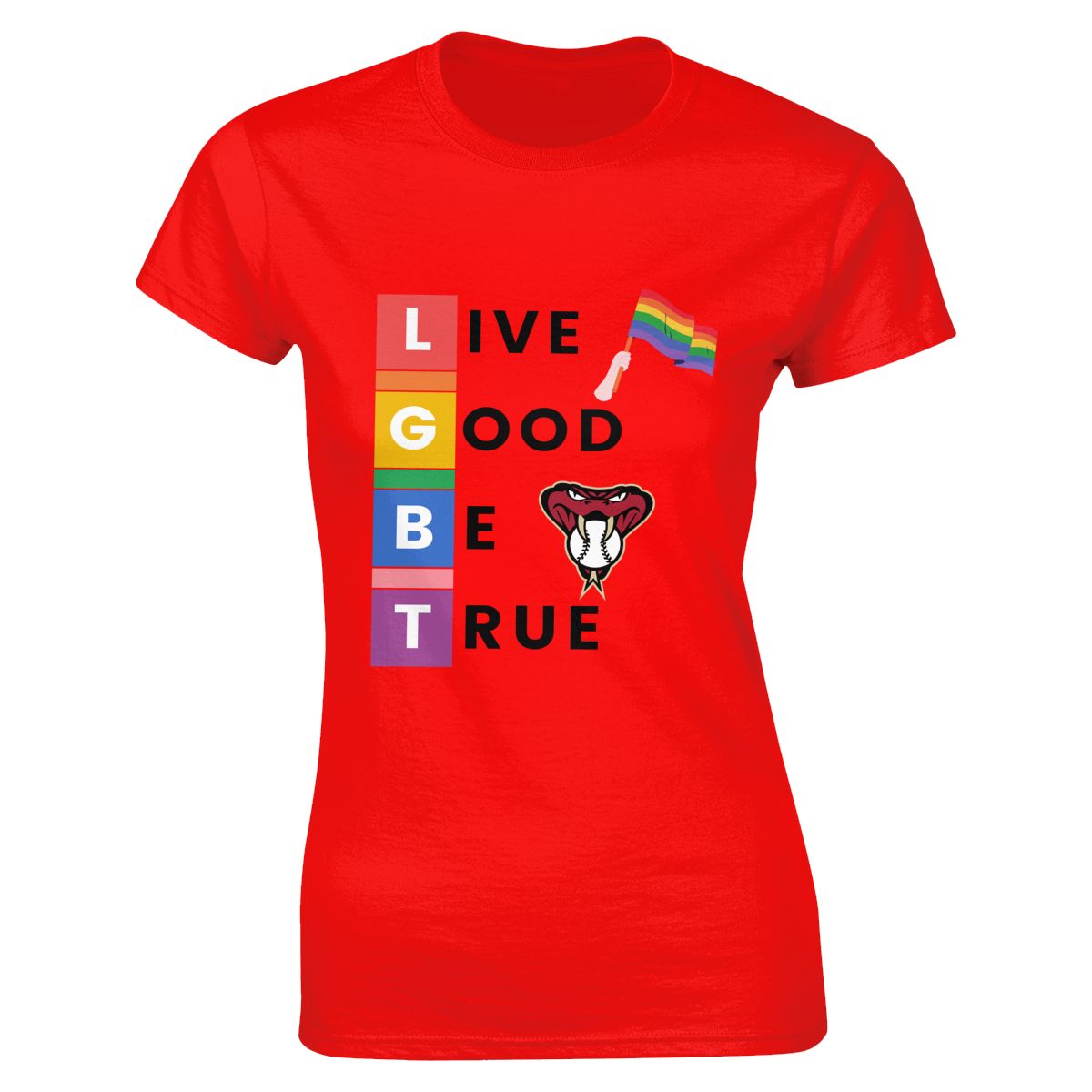 Arizona Diamondbacks LGBT Pride Women's Crewneck T-Shirt